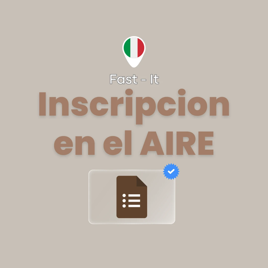 Inscripcion en el AIRE