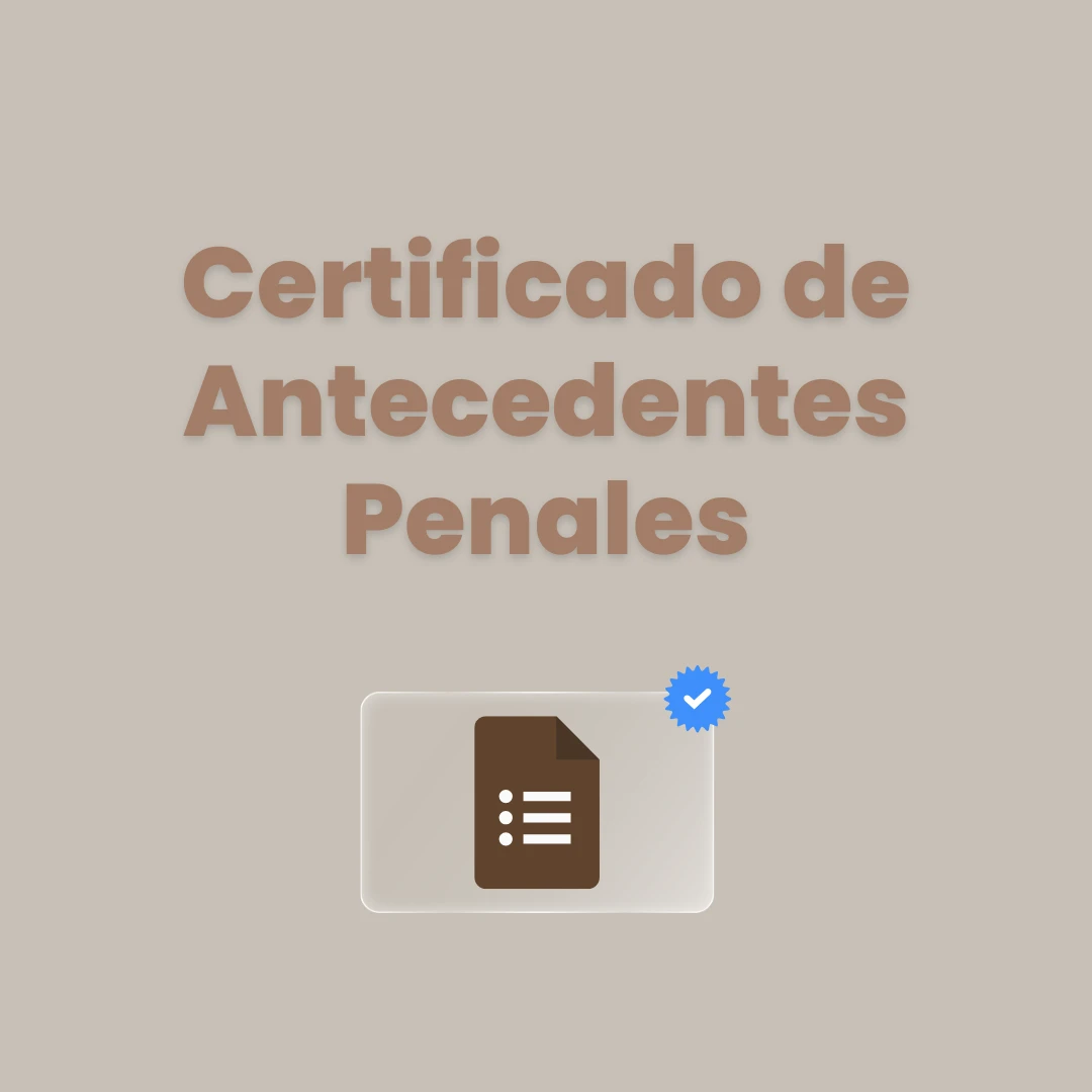 Certificado de Antecedentes Penales - 1
