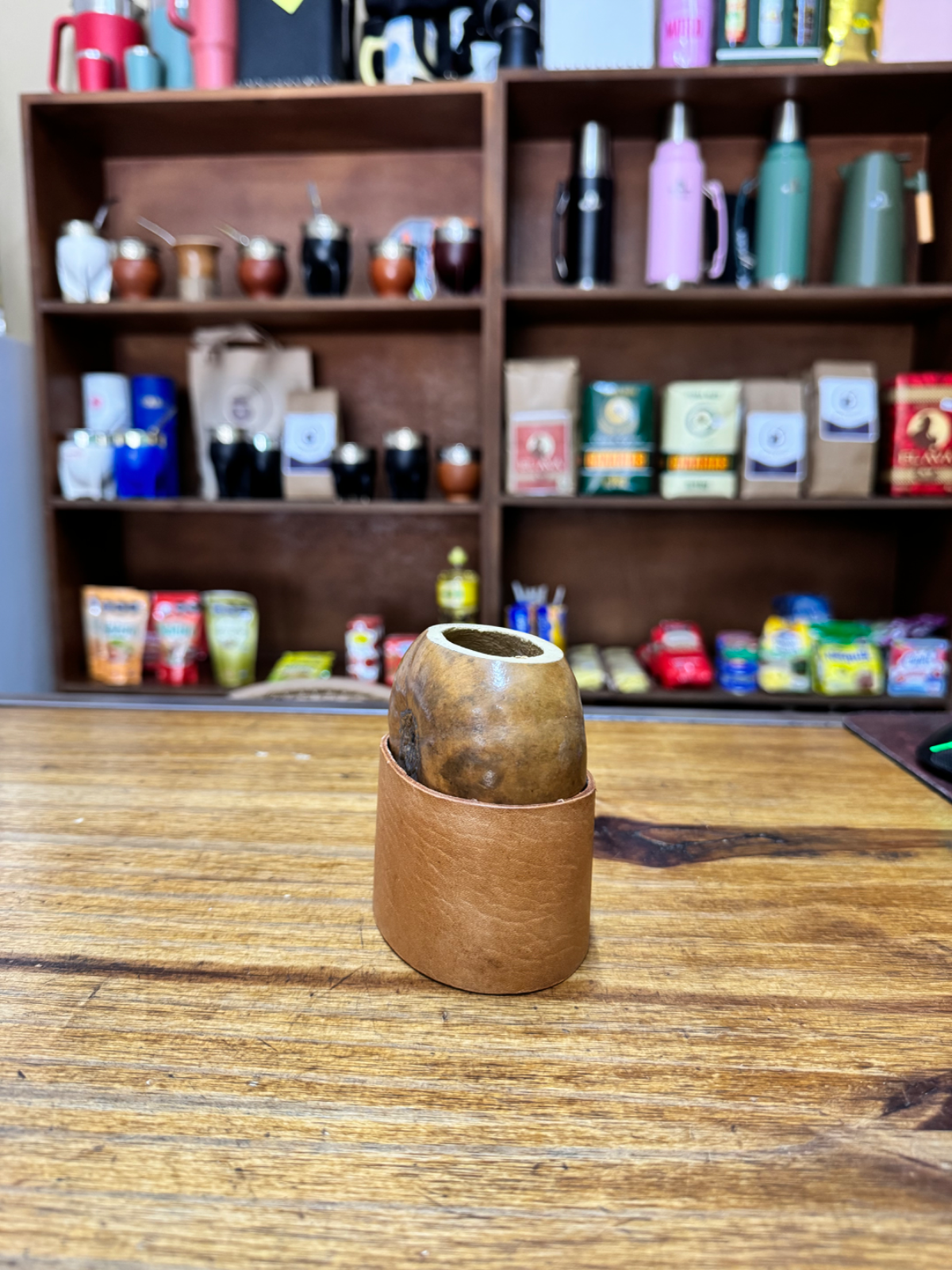 Mate Galleta, base cuero - 3