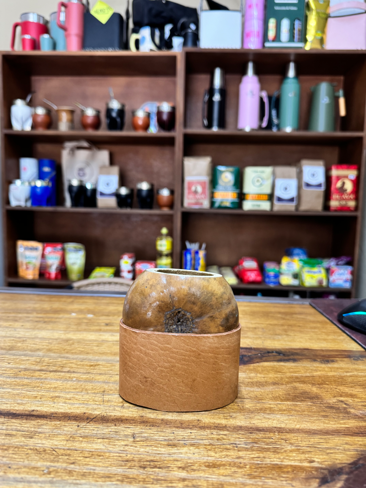 Mate Galleta, base cuero - 4