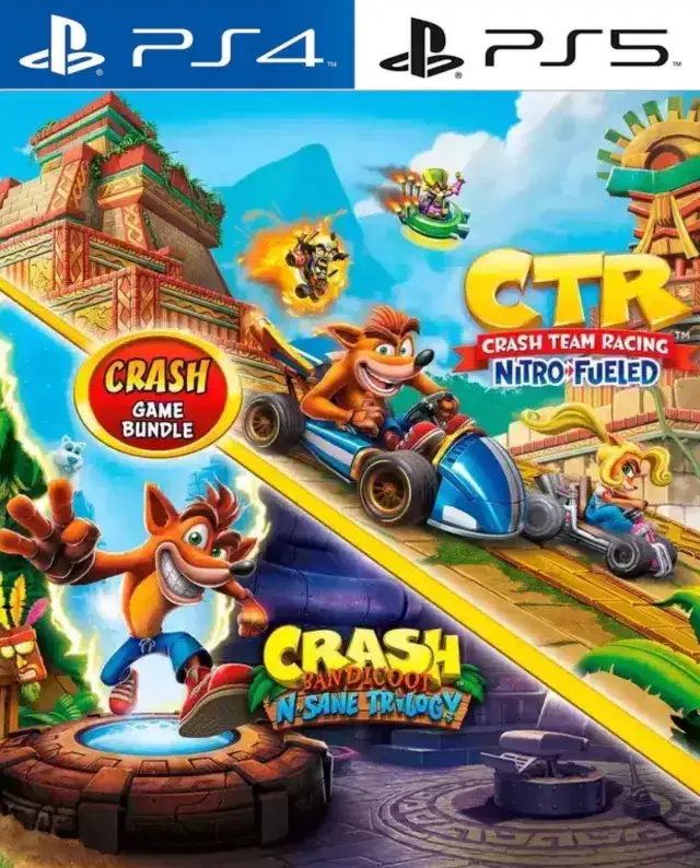 Crash Bandicoot Bundle - N. Sane Trilogy + CTR Nitro-Fueled Primario PS4