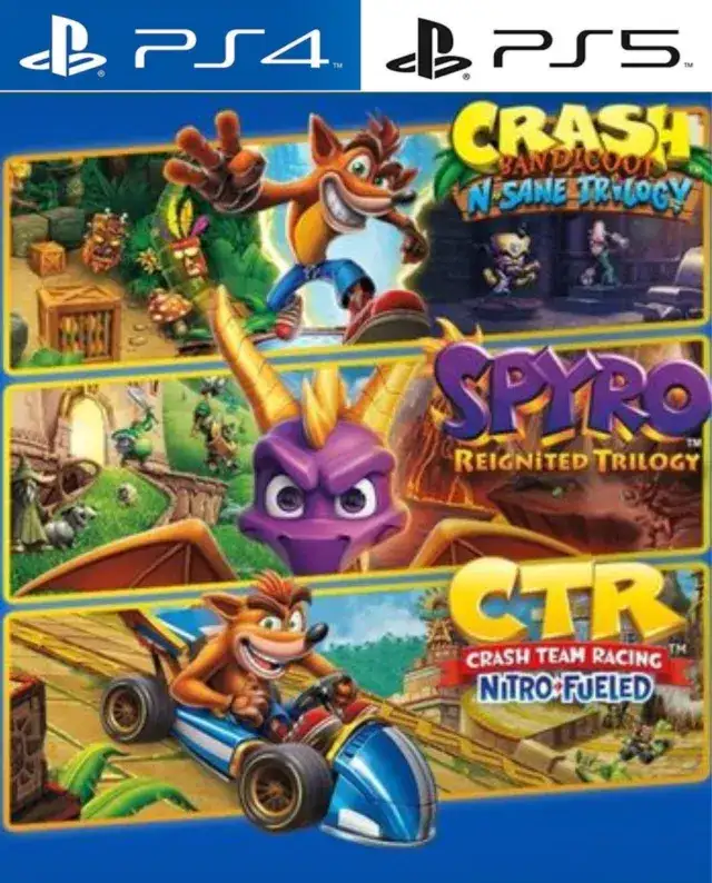 Crash + Spyro Triple Play Bundle Primario PS5 Retro