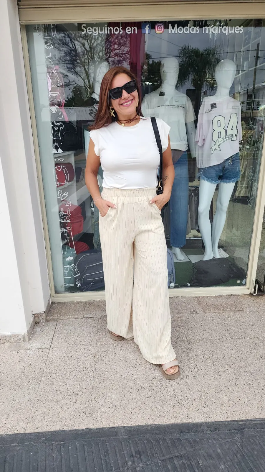 Wide leg rayado - 1