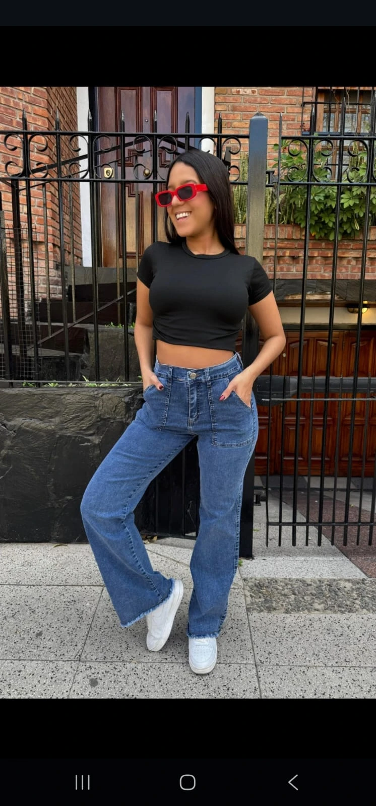 Wide leg carpintero elastizado - 1