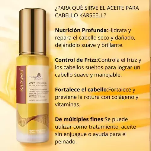 Serum Karseell Maca Essence Oil 50ml Reparador Brillo - 2