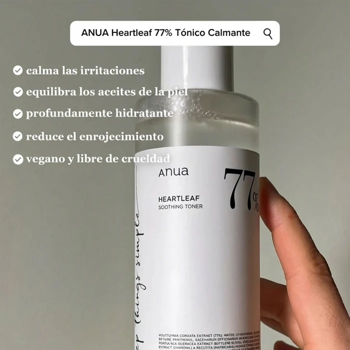 Tónico Facial Anua Heartleaf 77% Soothing Toner 40 ml - Formato Travel / Mini - 2